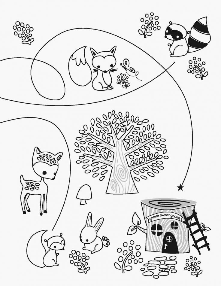 Woodland Animals Coloring Pages Free Coloring Pages For Kids Cesar ...