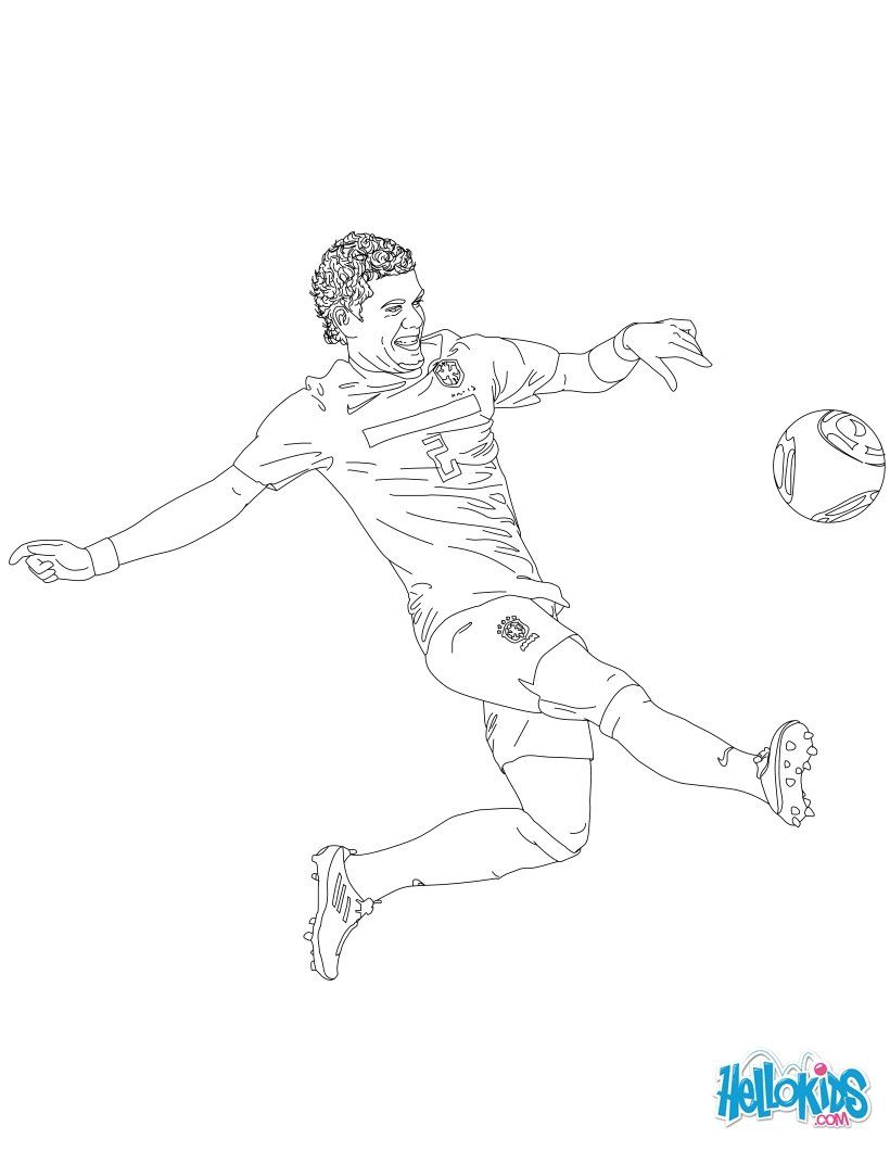 SOCCER PLAYERS coloring pages - Dani Alves