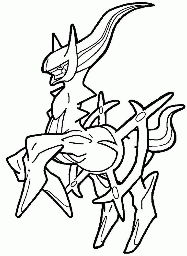 Pokemon Arceus Coloring Page