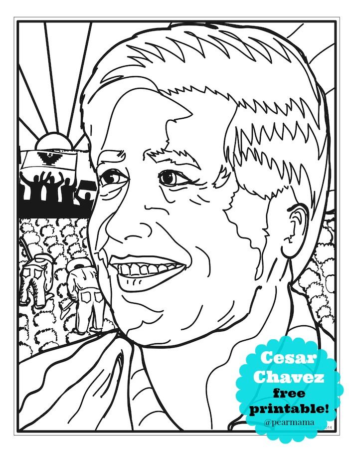 Cesar Chavez coloring page