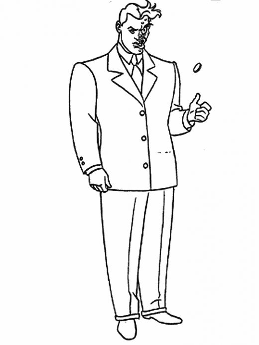 Two Face Coloring Page