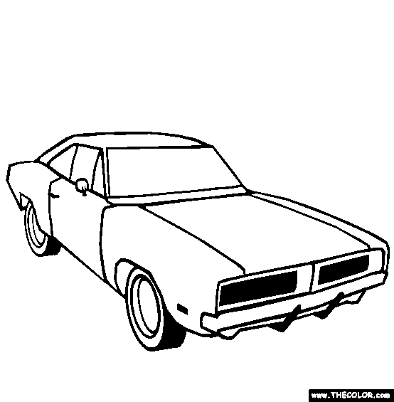 1969 Dodge Challenger Coloring Page | Free 1969 Do