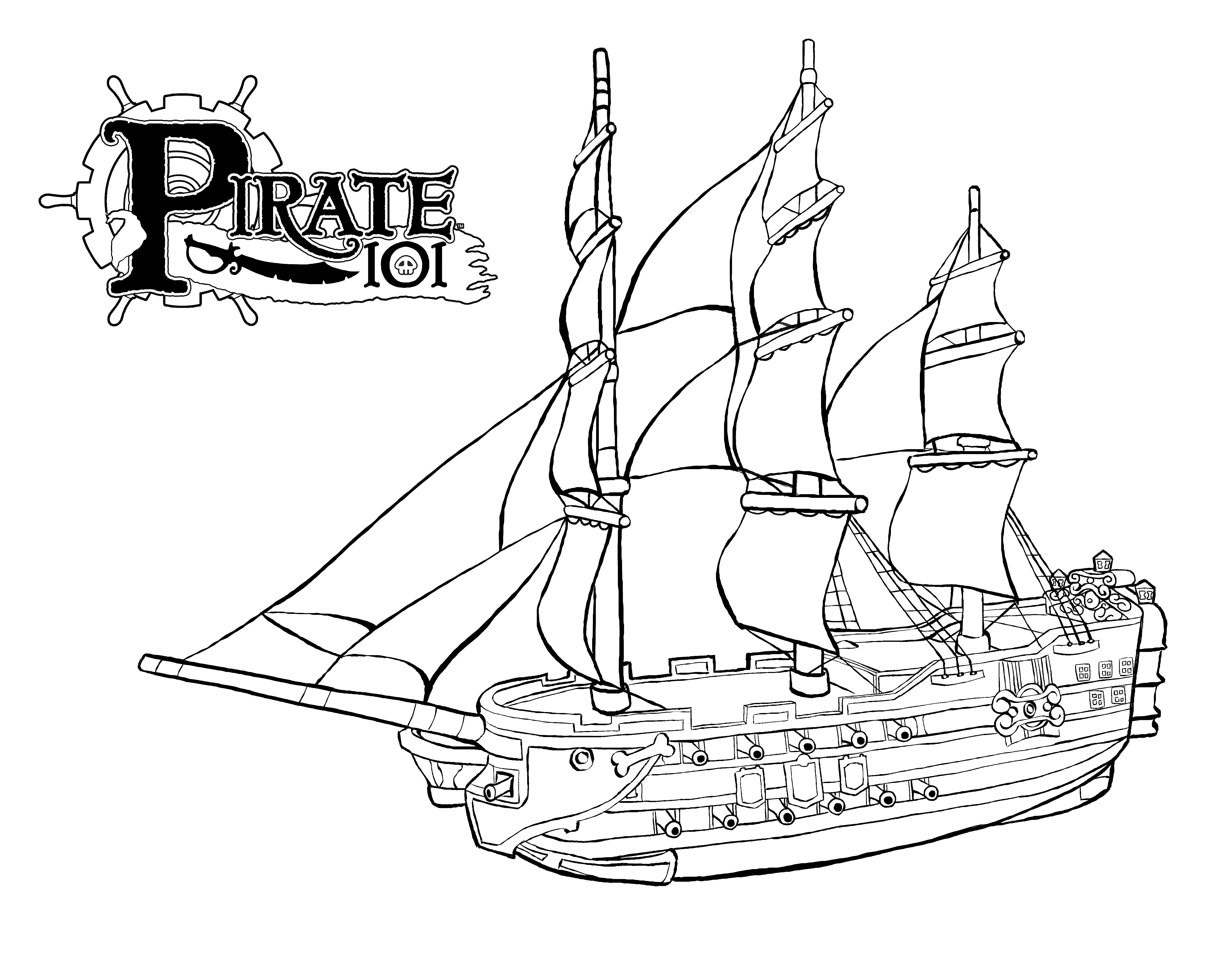 Pirate Ship Coloring Sheet - Get Coloring Pages