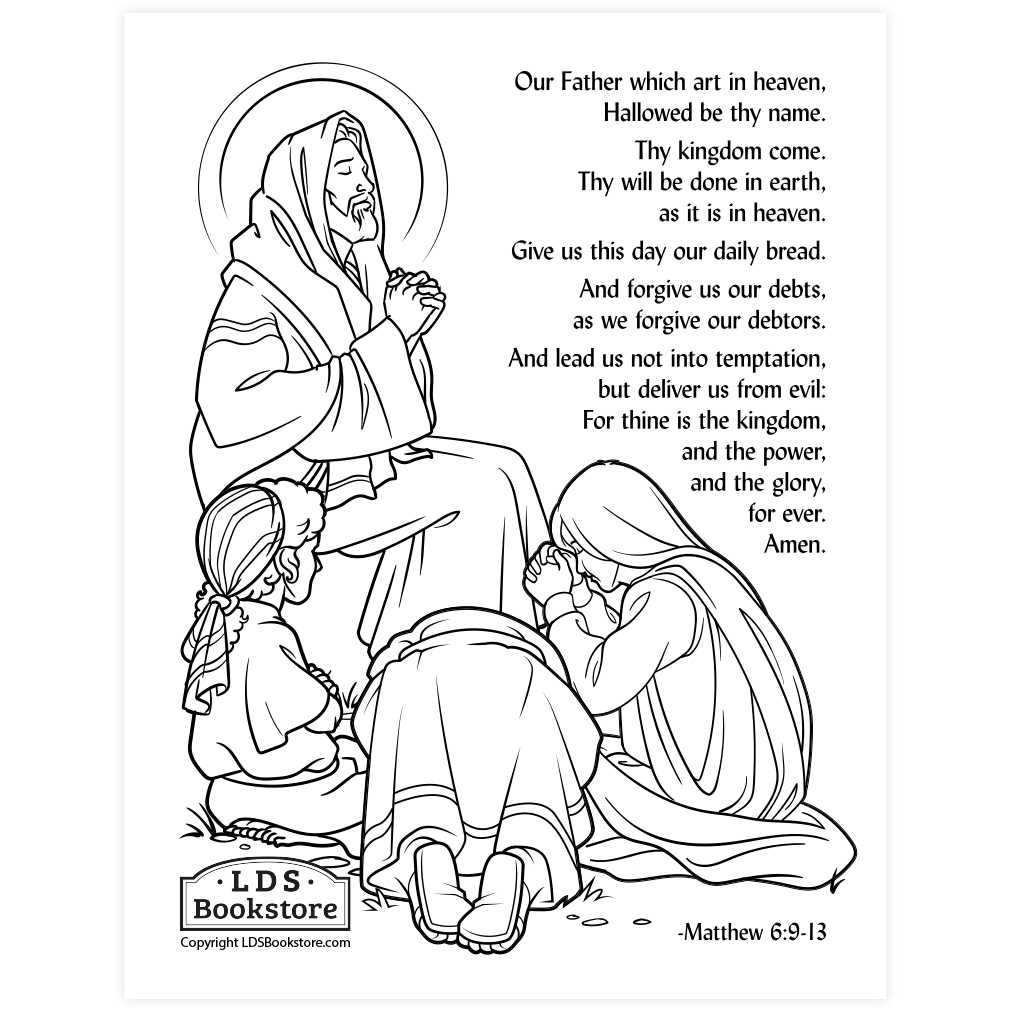 The Lord's Prayer Coloring Page - Printable