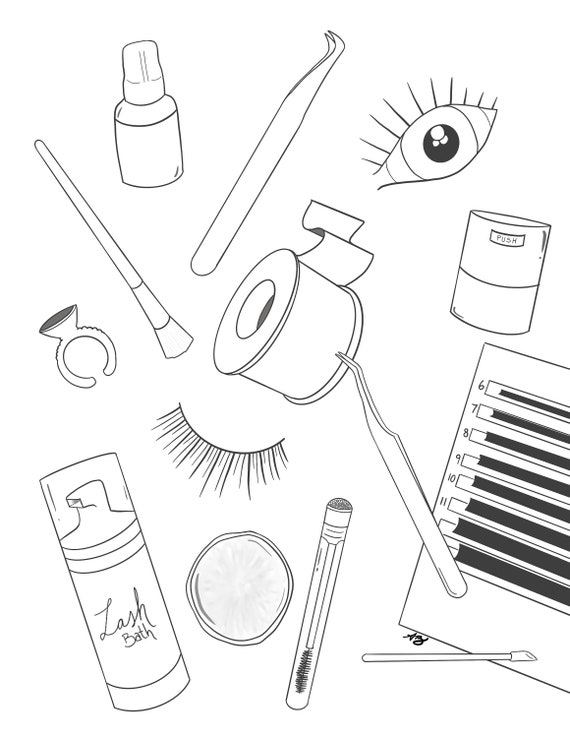 Lash Artist Coloring, Coloring Page ...