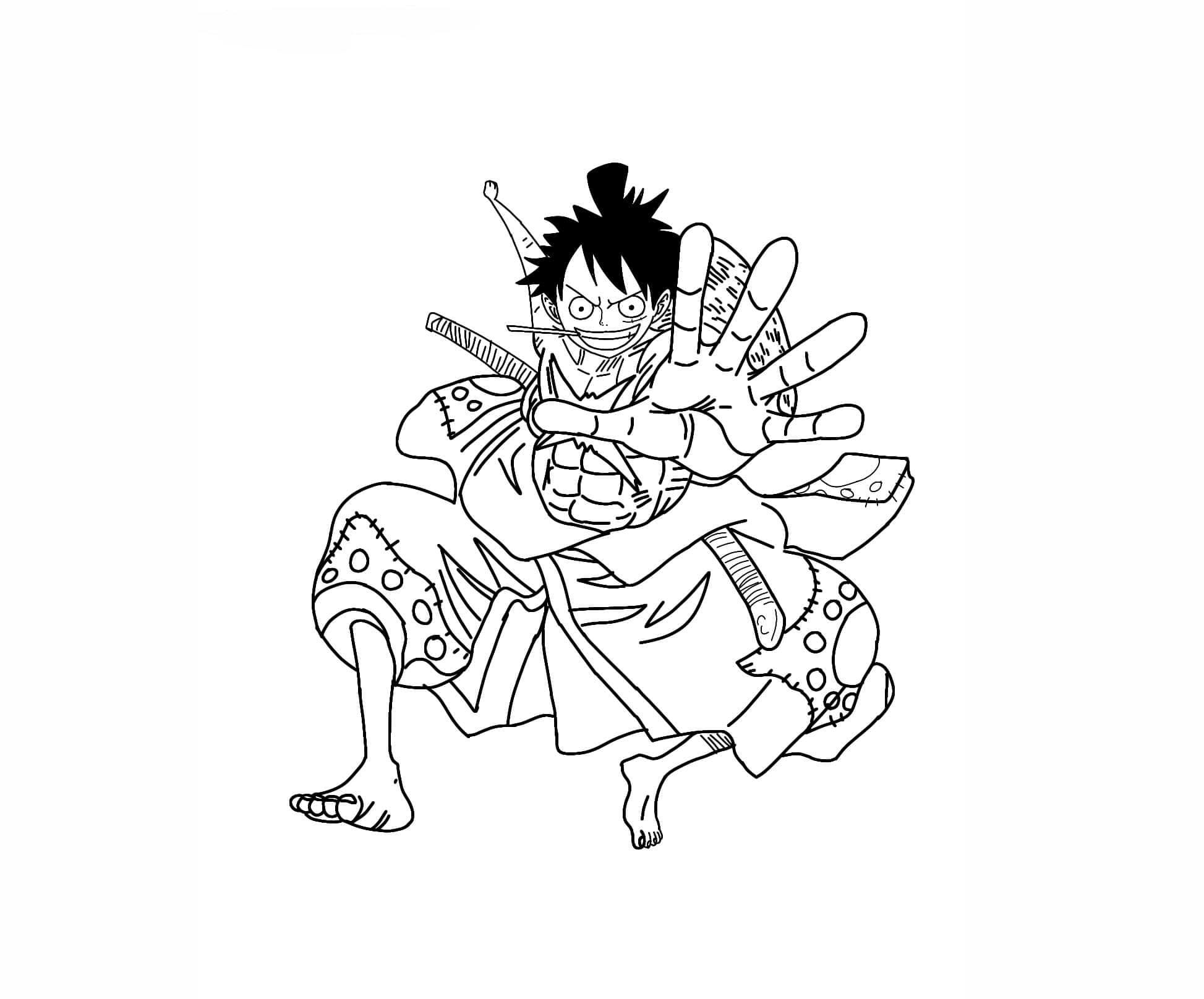 Monkey D Luffy coloring page - Download, Print or Color Online for Free