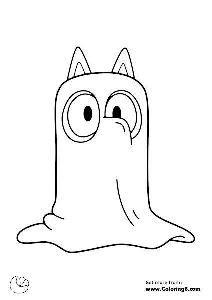 Bluey Halloween Coloring Pages