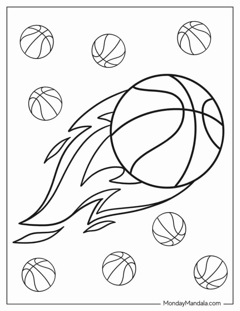 30 NBA & Basketball Coloring Pages ...