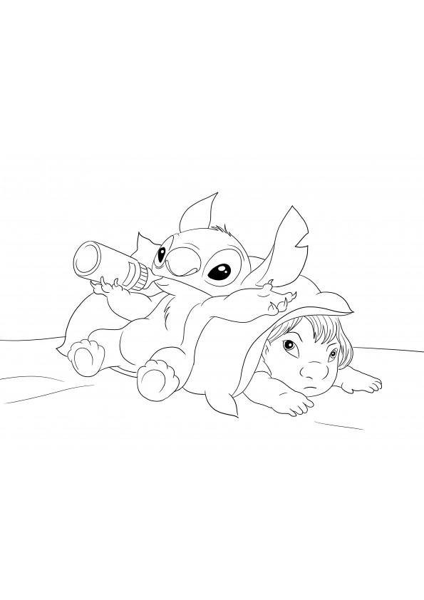 Baby Stitch Coloring Pages - Coloring Nation