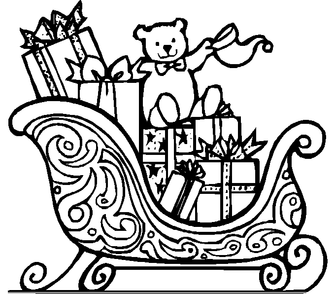 Sleigh Coloring Pages, Santa Sleigh ...