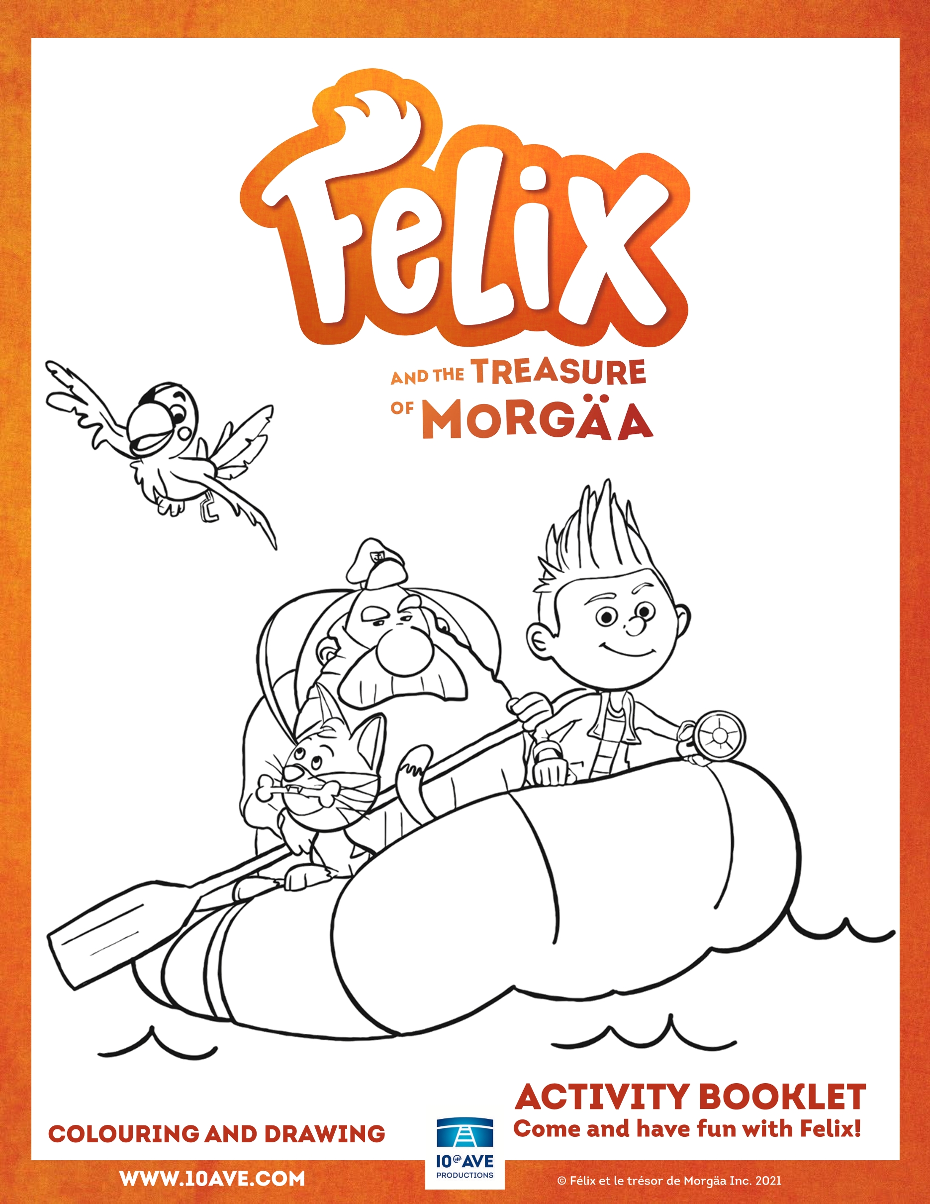 Felix and the Hidden Treasure coloring page