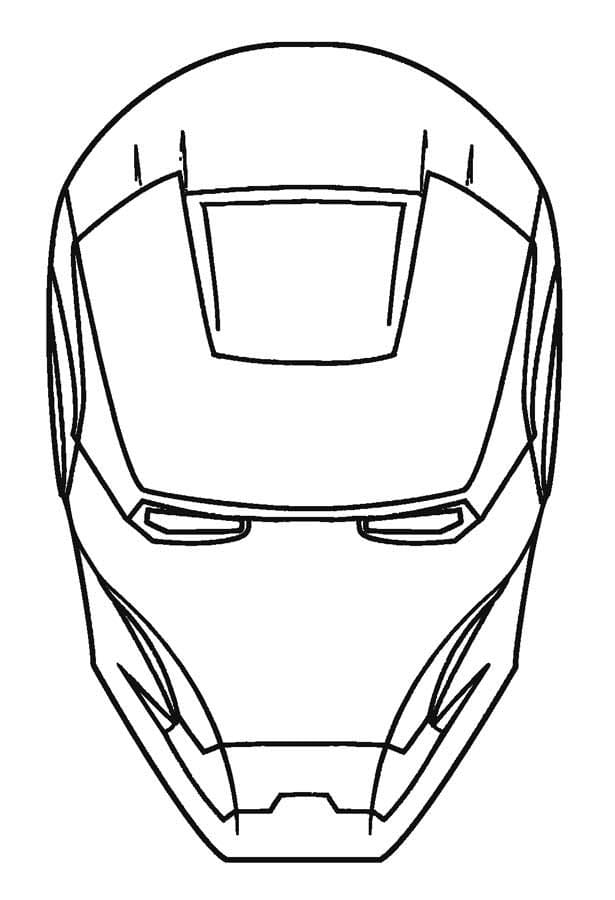 Iron Man Face Coloring Page - Free Printable Coloring Pages for Kids