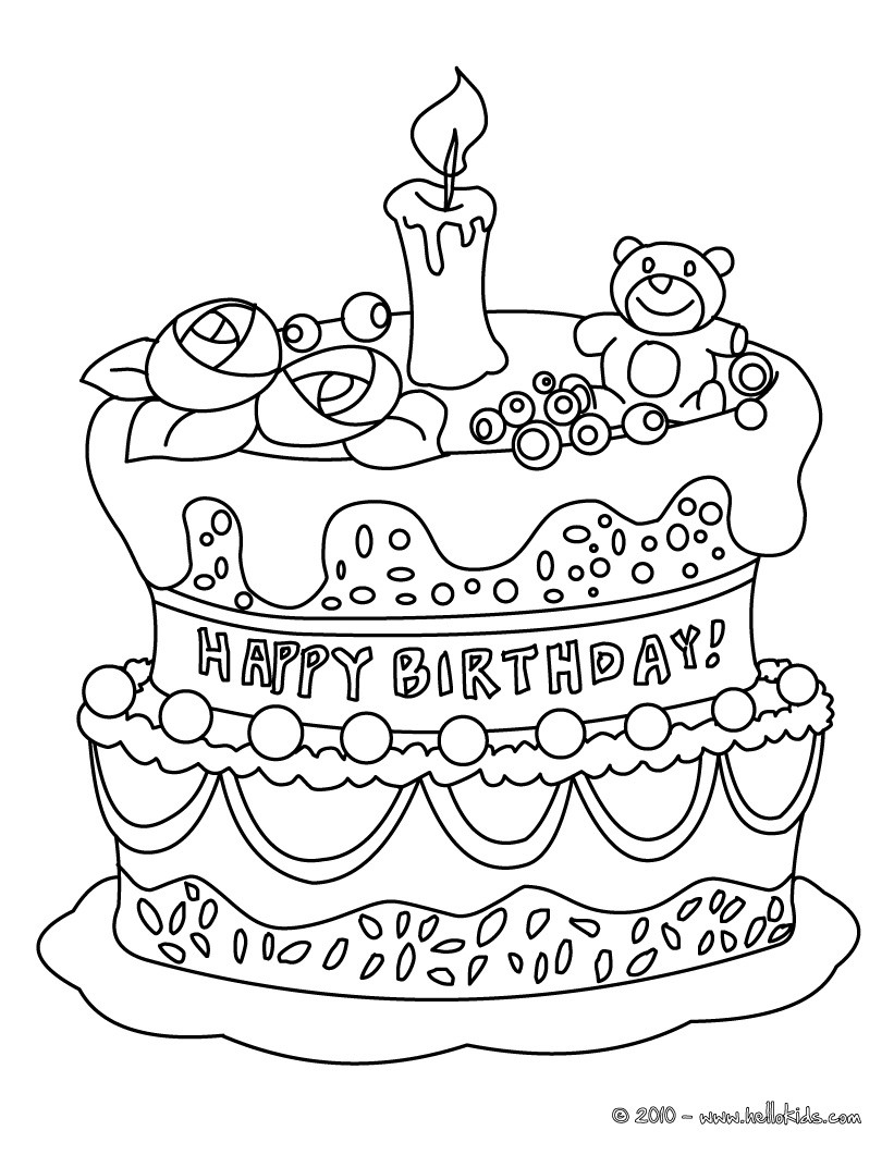 Birthday Cake Printable Coloring Pages - Get Coloring Pages