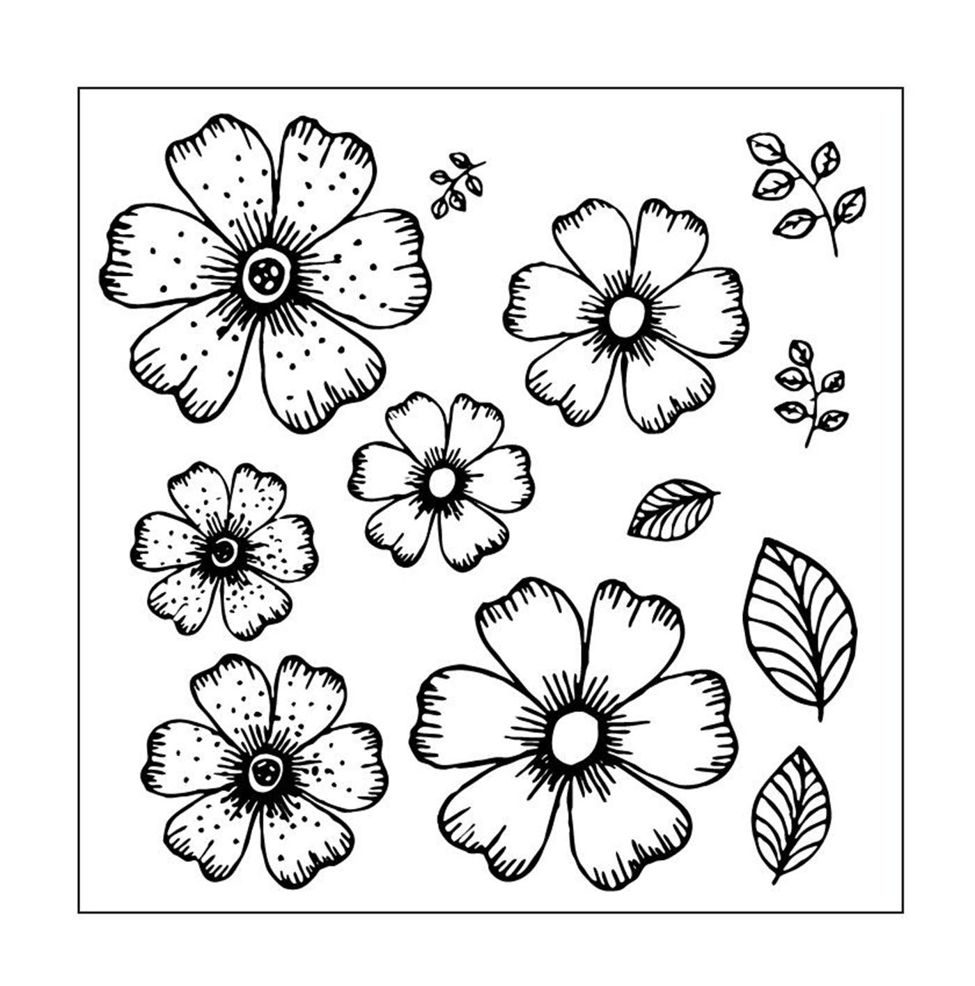 Arrietty DIY Flowers Leaves Stamp Rubber Clear Stamp/Seal Scrapbook  Decorative Card Making Clear Stamps