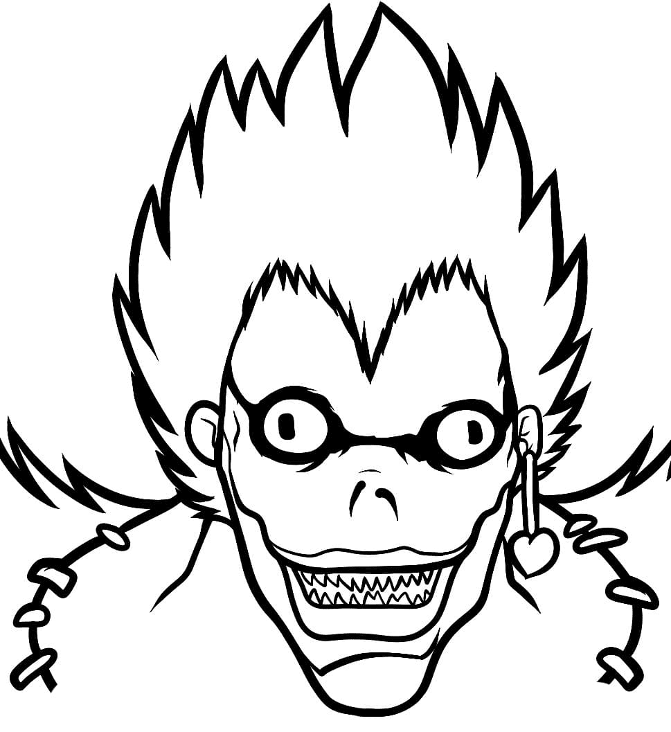 Ryuk's face Coloring Pages - Death Note Coloring Pages - Coloring Pages For  Kids And Adults