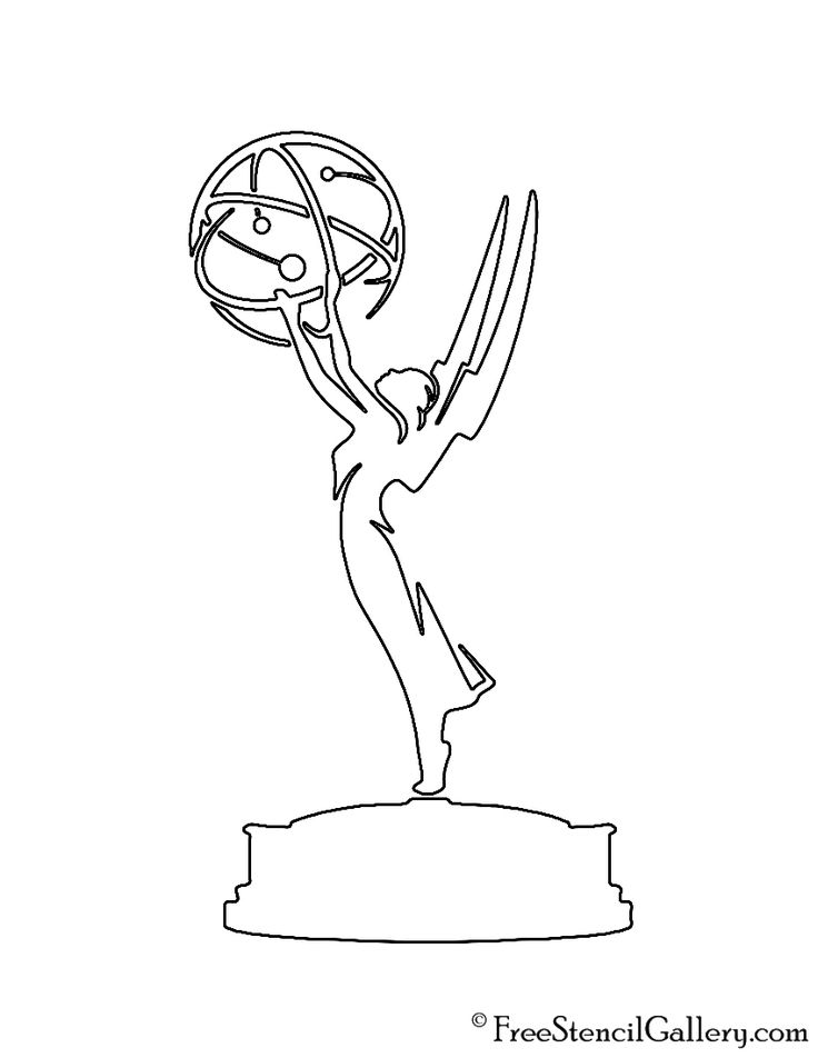 Emmy Award Stencil | Free Stencil Gallery | Free stencils, Stencils, Free  stencils printables