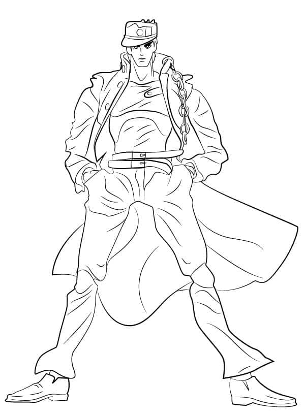 Jotaro Coloring Page - Free Printable Coloring Pages for Kids