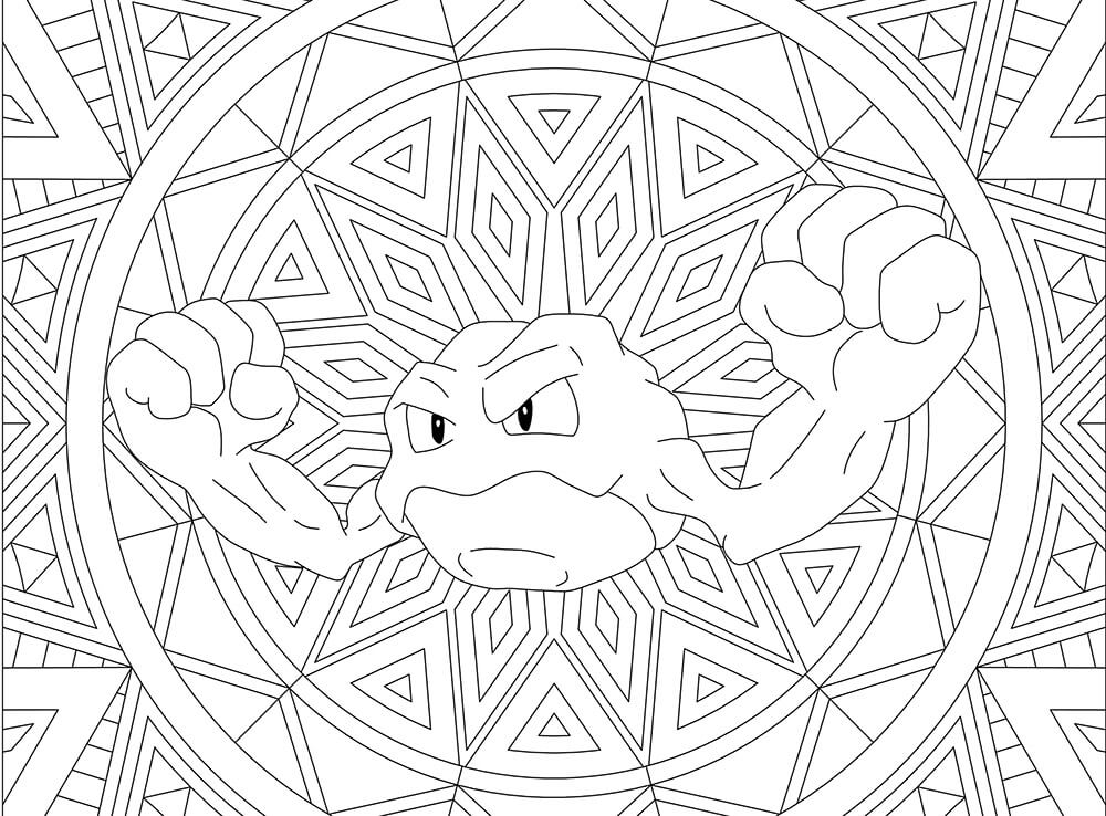 Geodude 5 Coloring Page Printable Coloring Page For Kids Coloring Nation