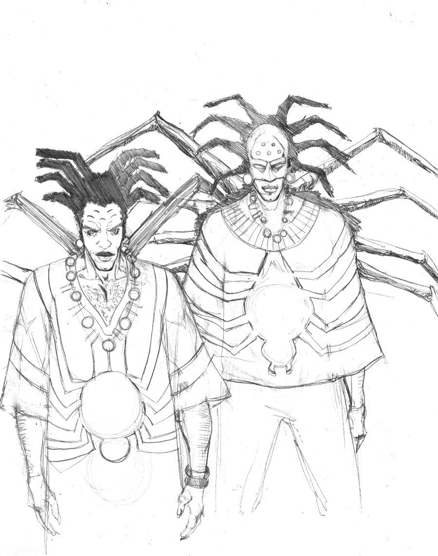 Anansi Diety sketch 2 by NStevenHarris on DeviantArt