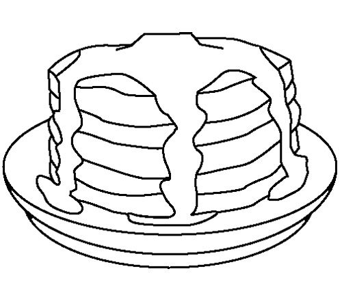 Stack Of Pancakes Coloring Page | Coloring pages, Super coloring ...