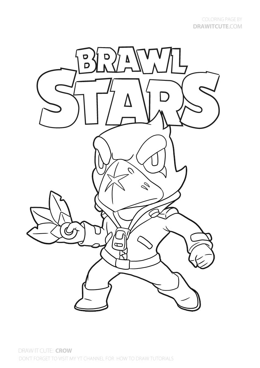Crow | Brawl Stars coloring page - Color for fun