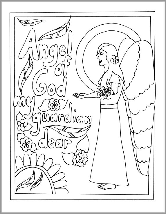 Mommy and Me Catholic Coloring Pages - Drawn2BCreative