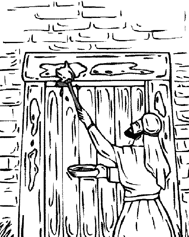 Passover Blood On Door Coloring Pages - Passover Coloring Pages - Coloring  Pages For Kids And Adults