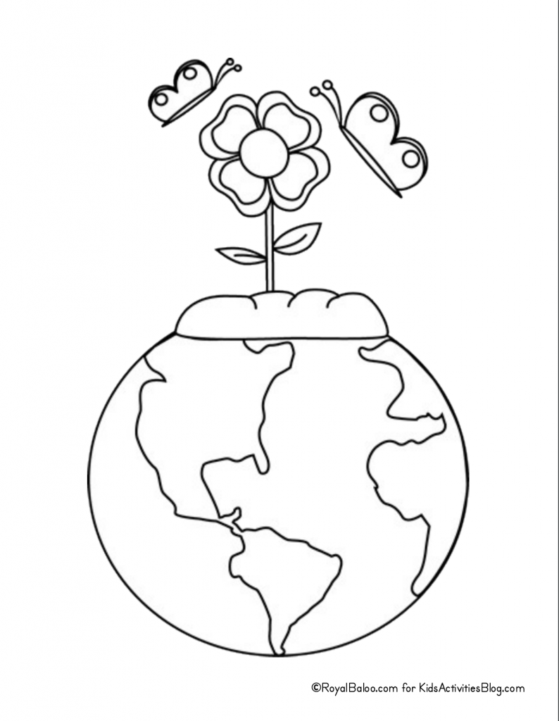 BIG Set of Free Earth Day Coloring Pages for Kids | Kids Activities Blog