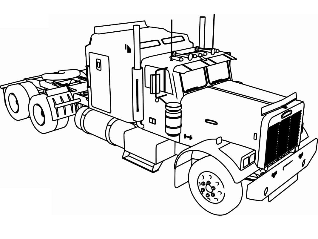 Classic Truck Coloring Page - Free Printable Coloring Pages for Kids