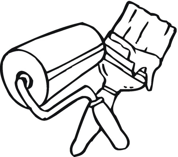 Paint Brush Colouring Page - ClipArt Best