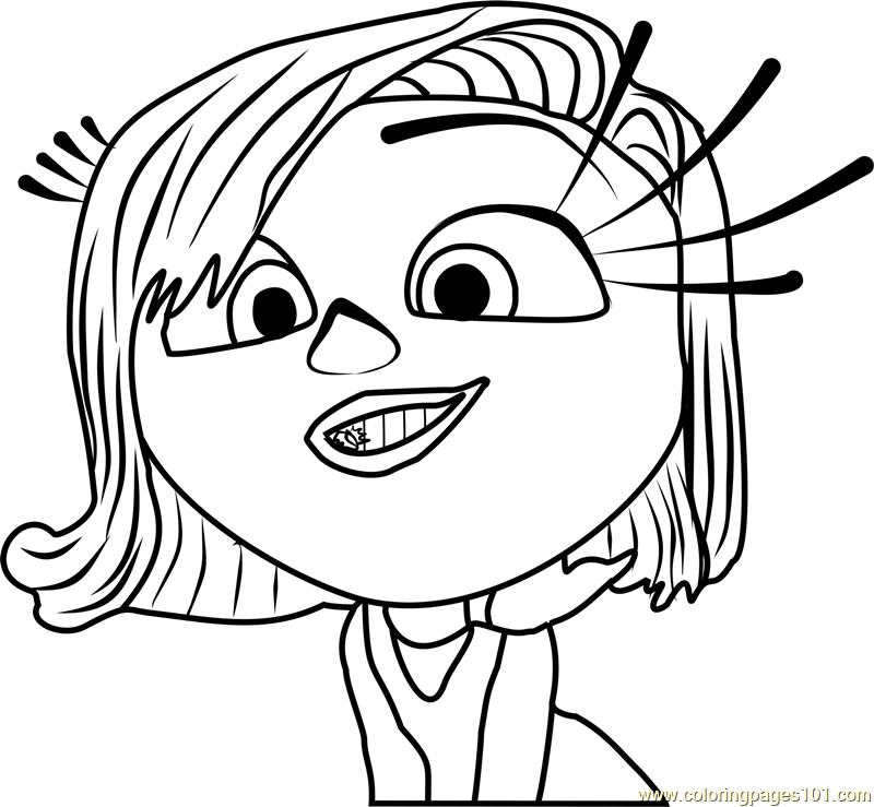 Disgust Closeup Coloring Page for Kids - Free Inside Out Printable Coloring  Pages Online for Kids - ColoringPages101.com | Coloring Pages for Kids