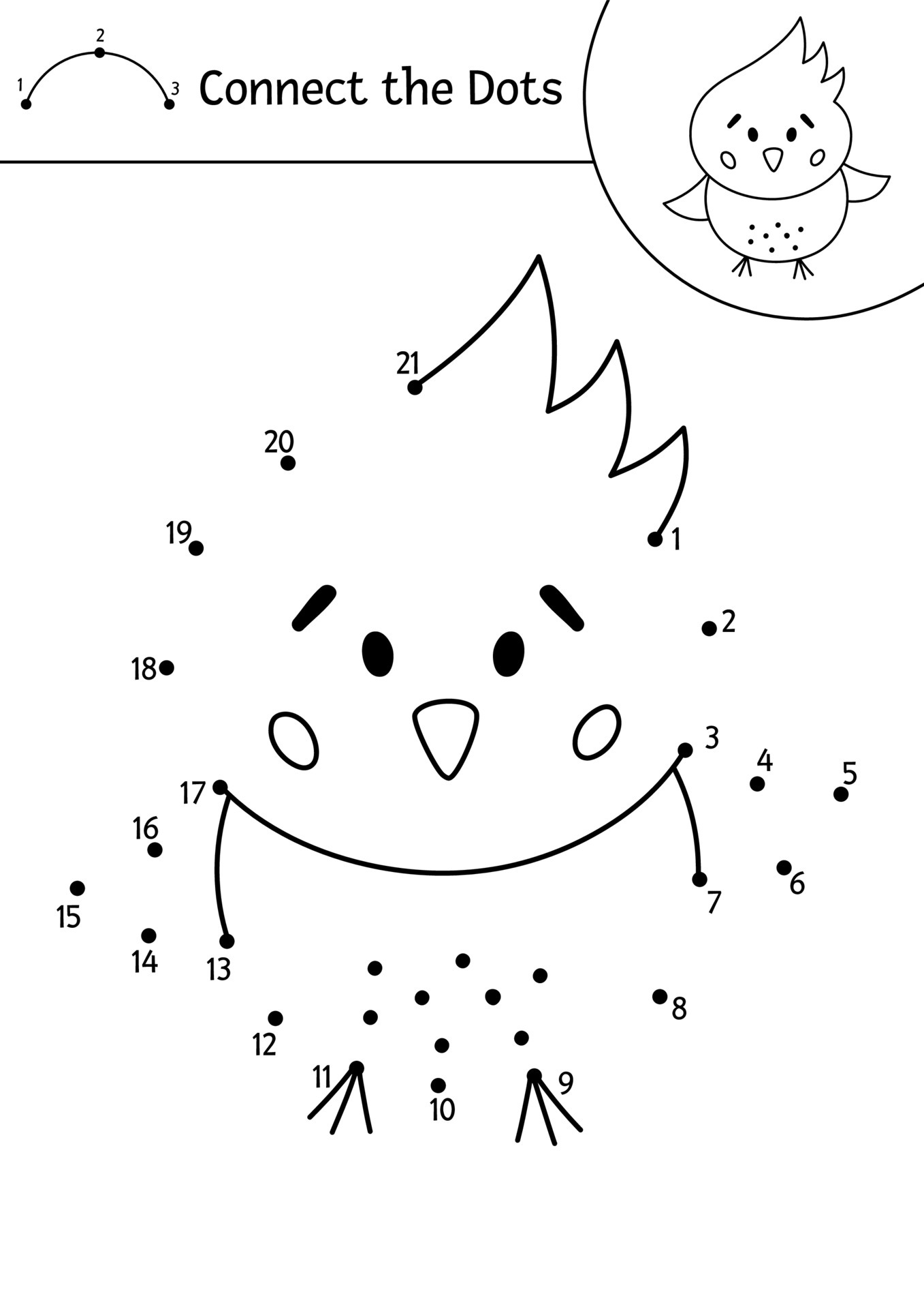 Vector Easter dot-to-dot and color activity with cute chicken. Spring  holiday connect the dots game for children with traditional bird. Funny  adorable coloring page for kids. 6206115 Vector Art at Vecteezy