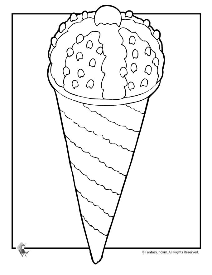 Ice Cream Coloring Page | Woo! Jr. Kids Activities