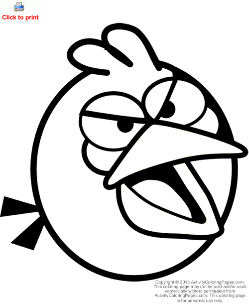Angry Birds Coloring Pages Blue Bird