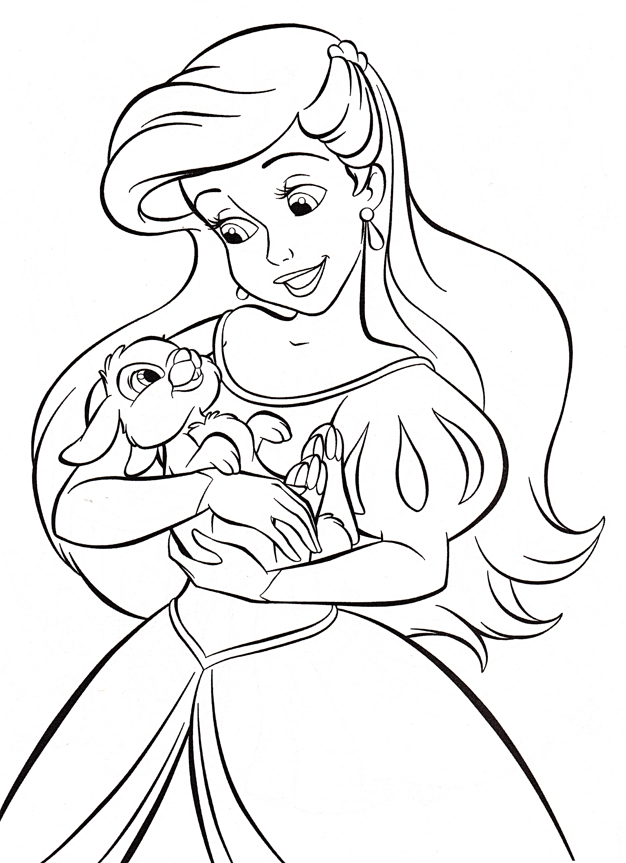 Walt disney Coloring Pages - Princess Ariel - personajes de walt ...