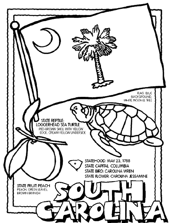South Carolina coloring page - coloring print outs for all states ...