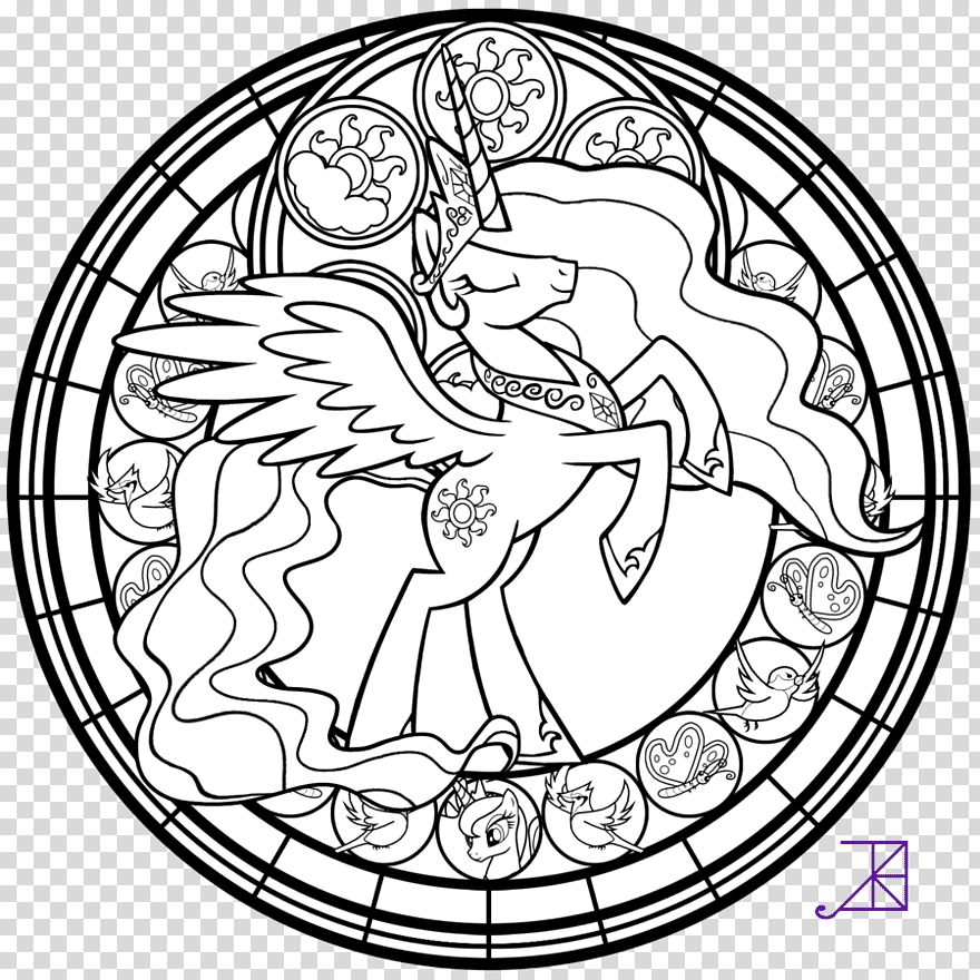 Princess Luna Pony Window Applejack Stained glass, stained glass ...