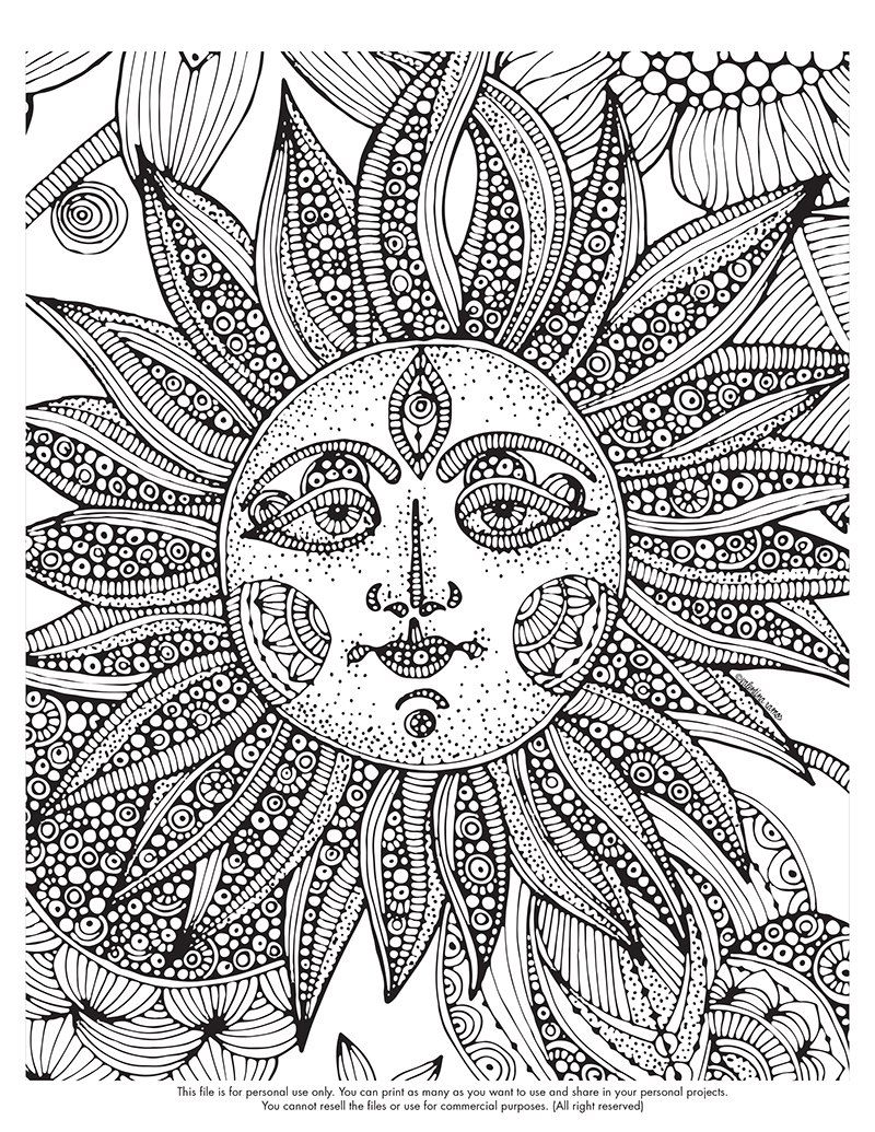 Difficult Coloring Page - Coloring Pages for Kids and for Adults