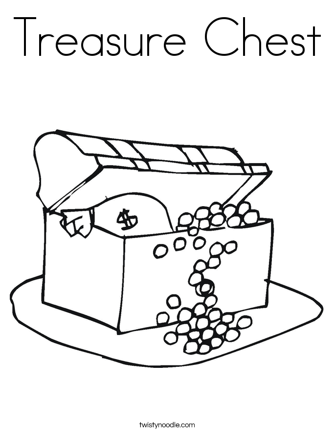 Treasure Chest Coloring Page - Twisty Noodle