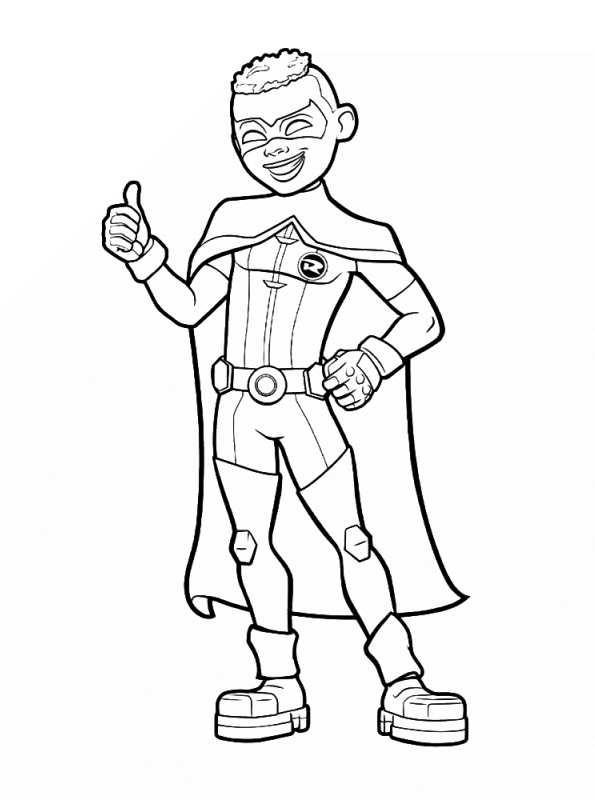 Coloring page Batwheels batwheels robin