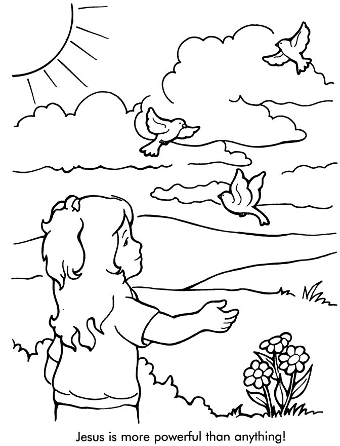 Jesus Is More Powerful than Anything - Coloring Page