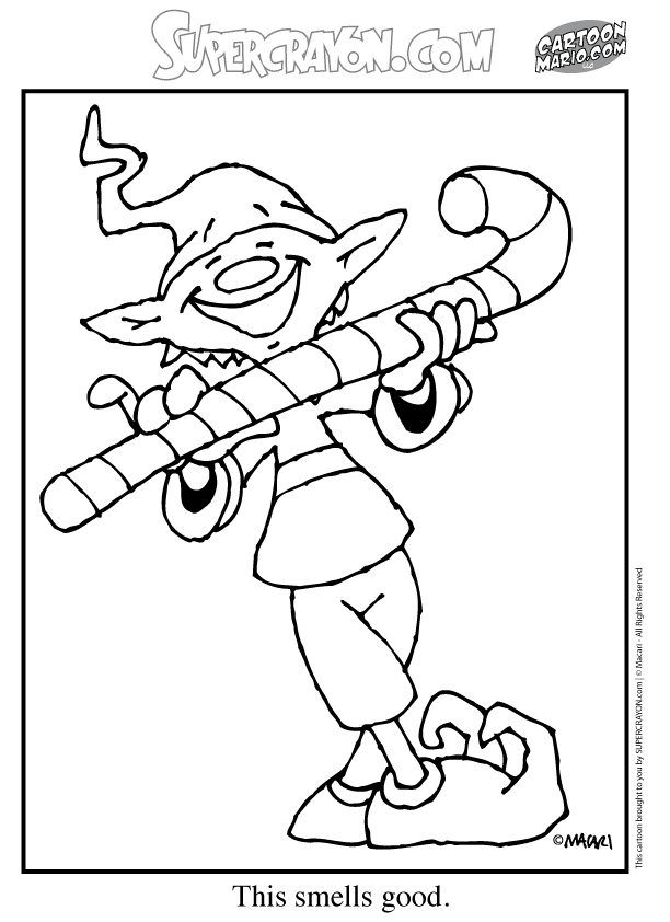 Printable candy cane to color mycrws.