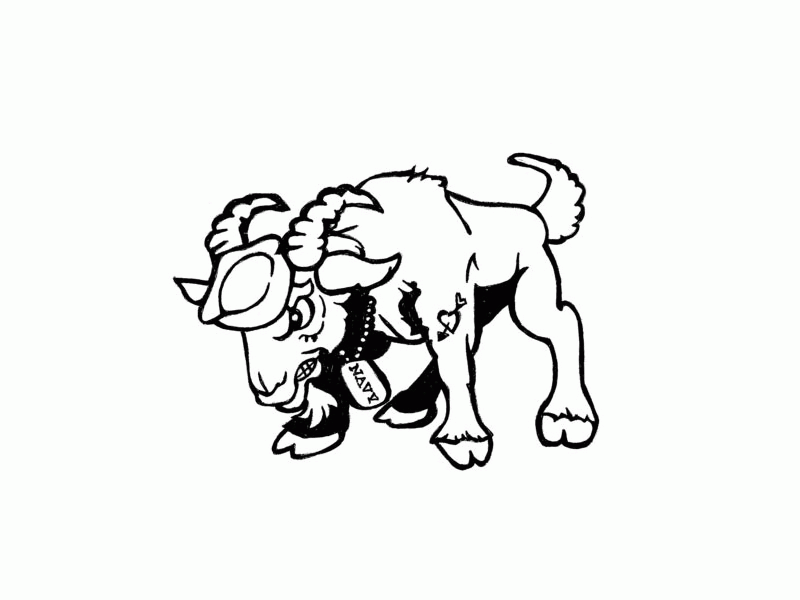 Aries Goat Outline Tattoo Design