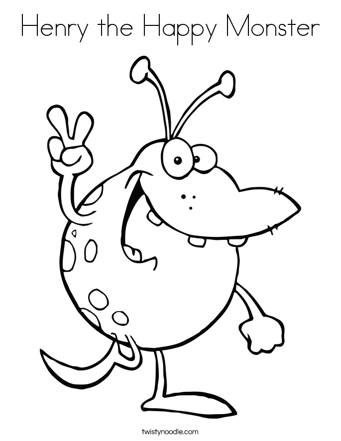 Monster Coloring Page | Coloring Pages