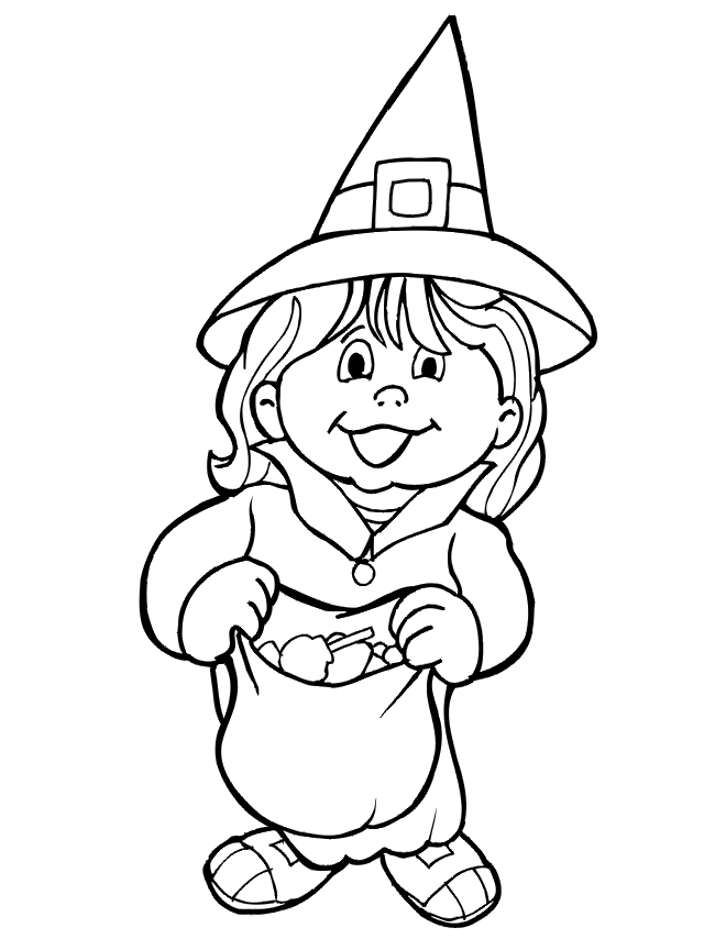 witch coloring pages for kids