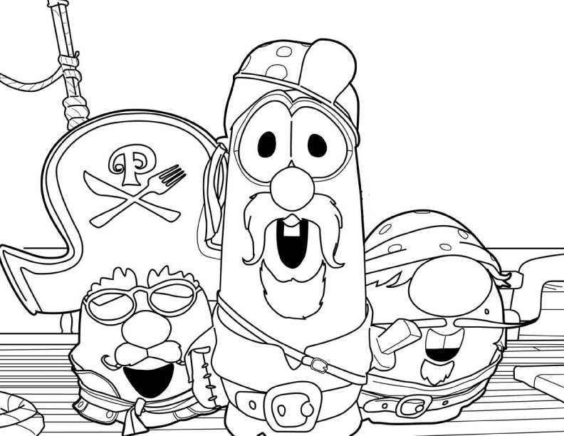 Free Printable Veggie Tales Coloring Pages For Kids