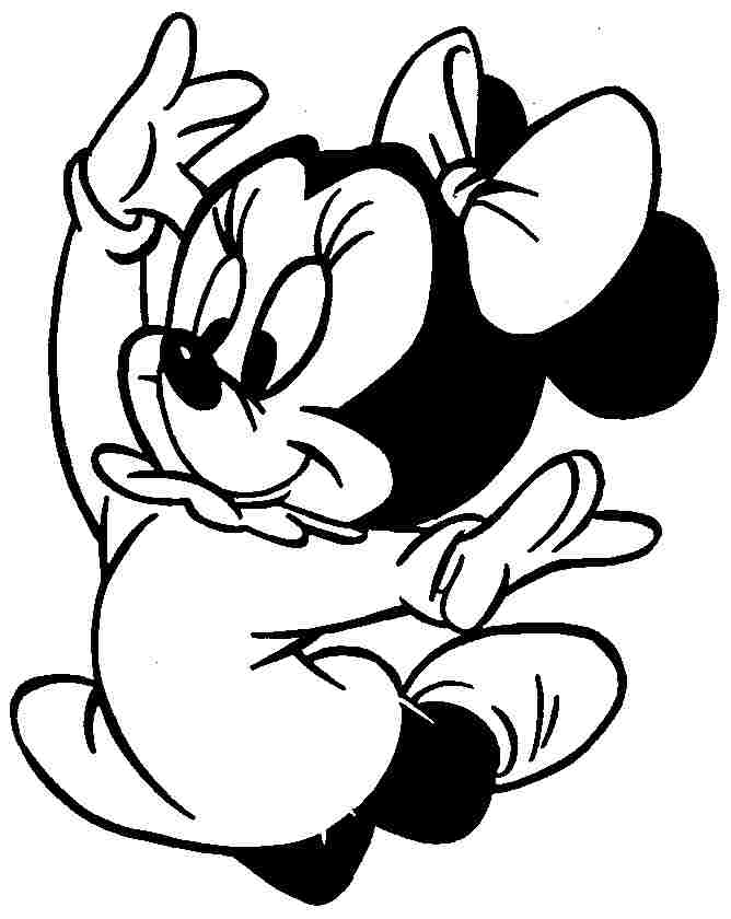 Coloring Pages Cartoon Disney Minnie Mouse Printable For Boys 