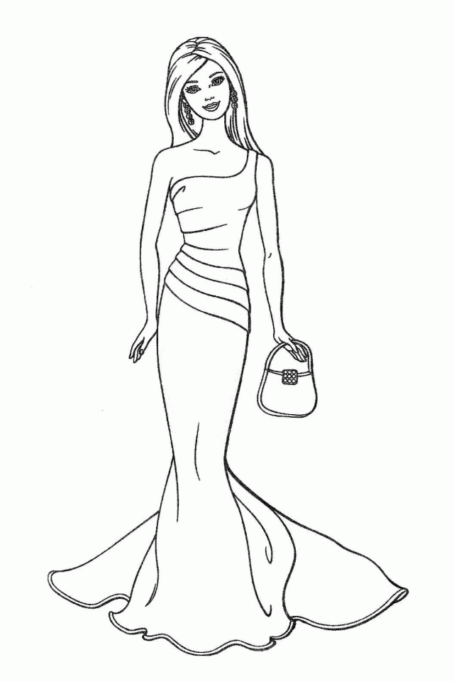 Free Printable Barbie Ballerina Coloring Pages 640×960 #9244 