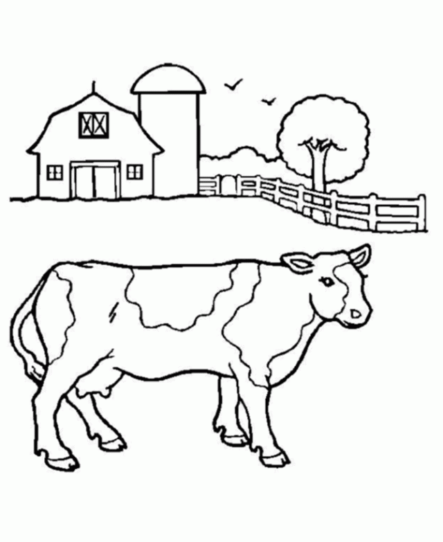 farm Cow Coloring Pages for kids | Great Coloring Pages