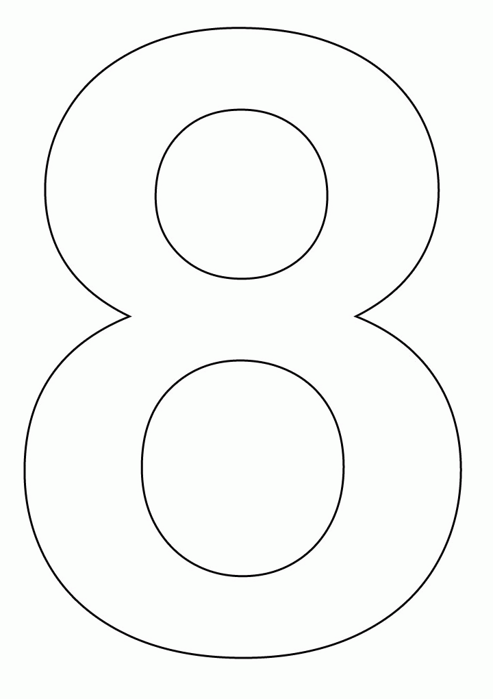 Coloring Pages of Number 8 | Free Coloring Pages